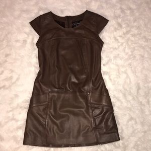 For Joseph luxury brown leather dress